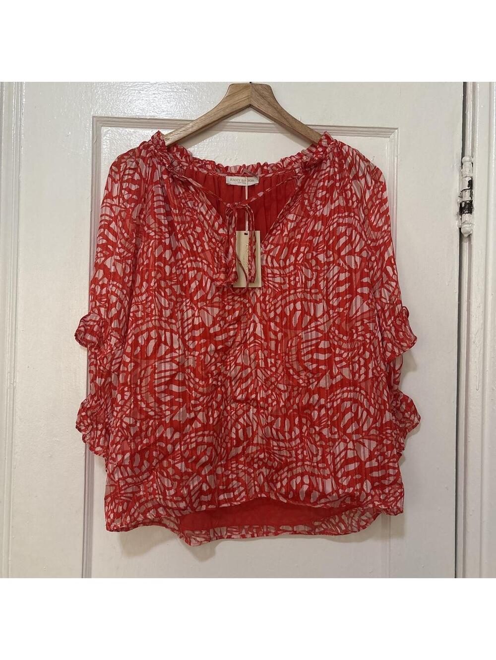Ramy Brook Women's Red and Orange Blous